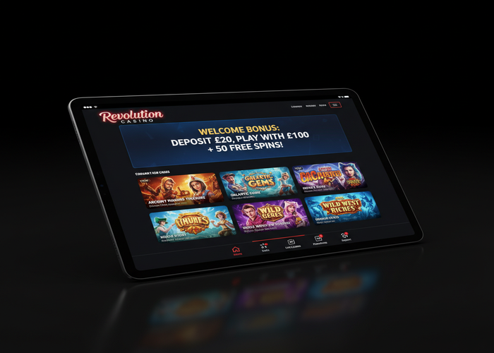 Revolution Casino Casinò su tablet